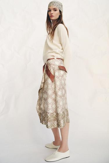 SHORT FLUID IMPRIMÉ ZW COLLECTION - Écru de Zara - Image 6