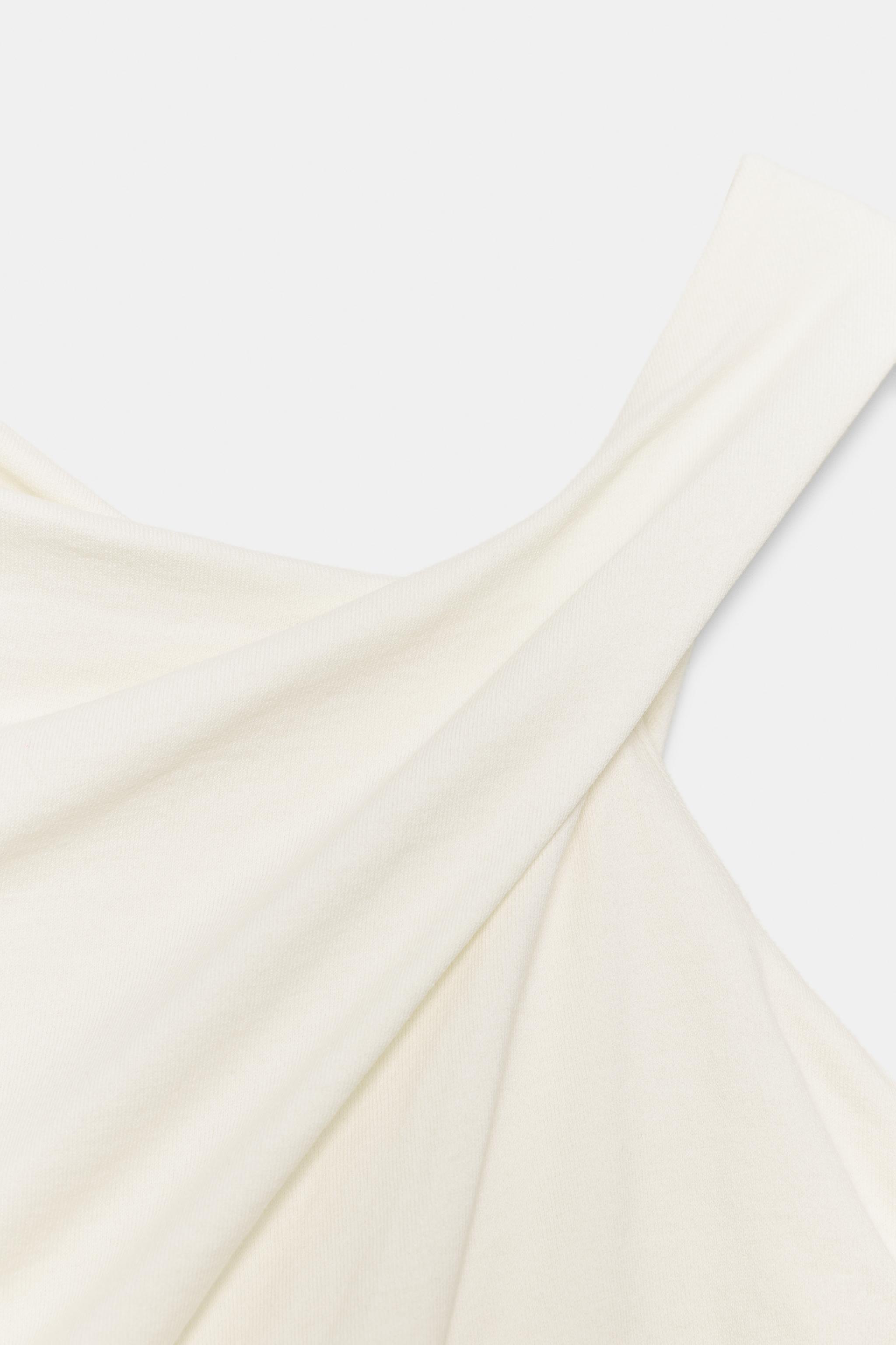 ASİMETRİK DRAPE DETAYLI T-SHIRT - Görsel 8