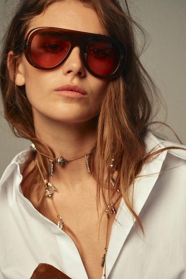 CHEMISE EN POPELINE AVEC SURPIQÛRES - Blanc de Zara - Image 3