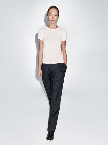 Zara Dart trousers with elastic waistband - Navy blue