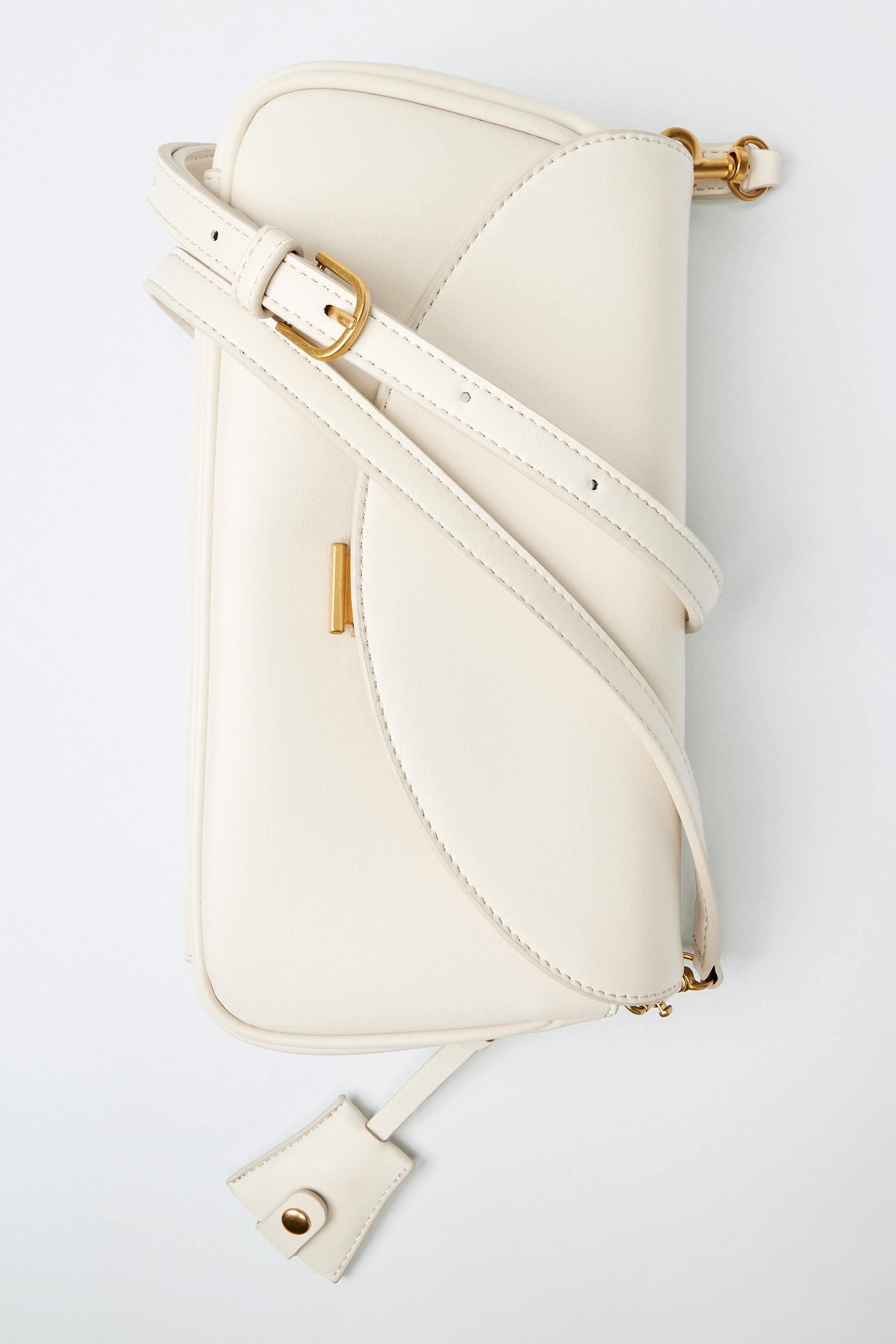 LONG CROSSBODY BAG — Ecru