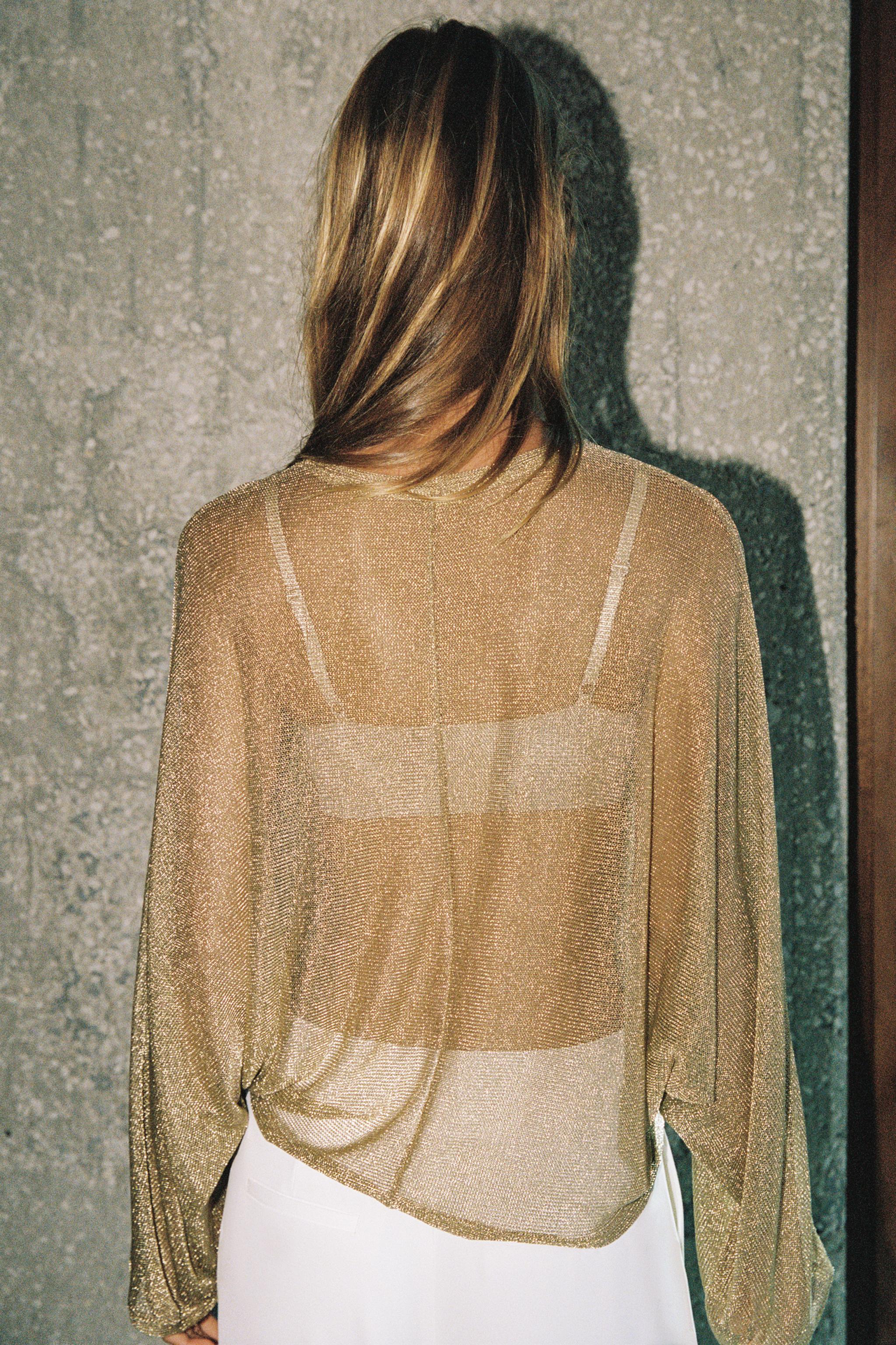 METALLIC THREAD TOP