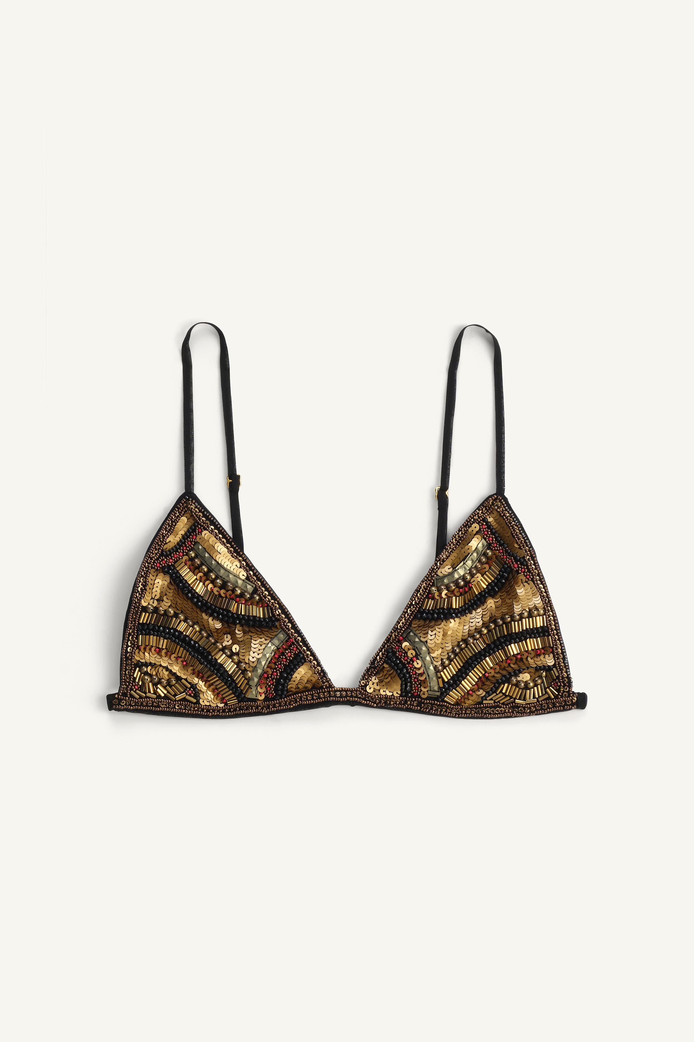 ZARA シームレス トライアングル ブラレット 50TH ANNIVERSARY SEAMLESS TRIANGLE BRALETTE 50TH ANNIVERSARY - Black | ZARA