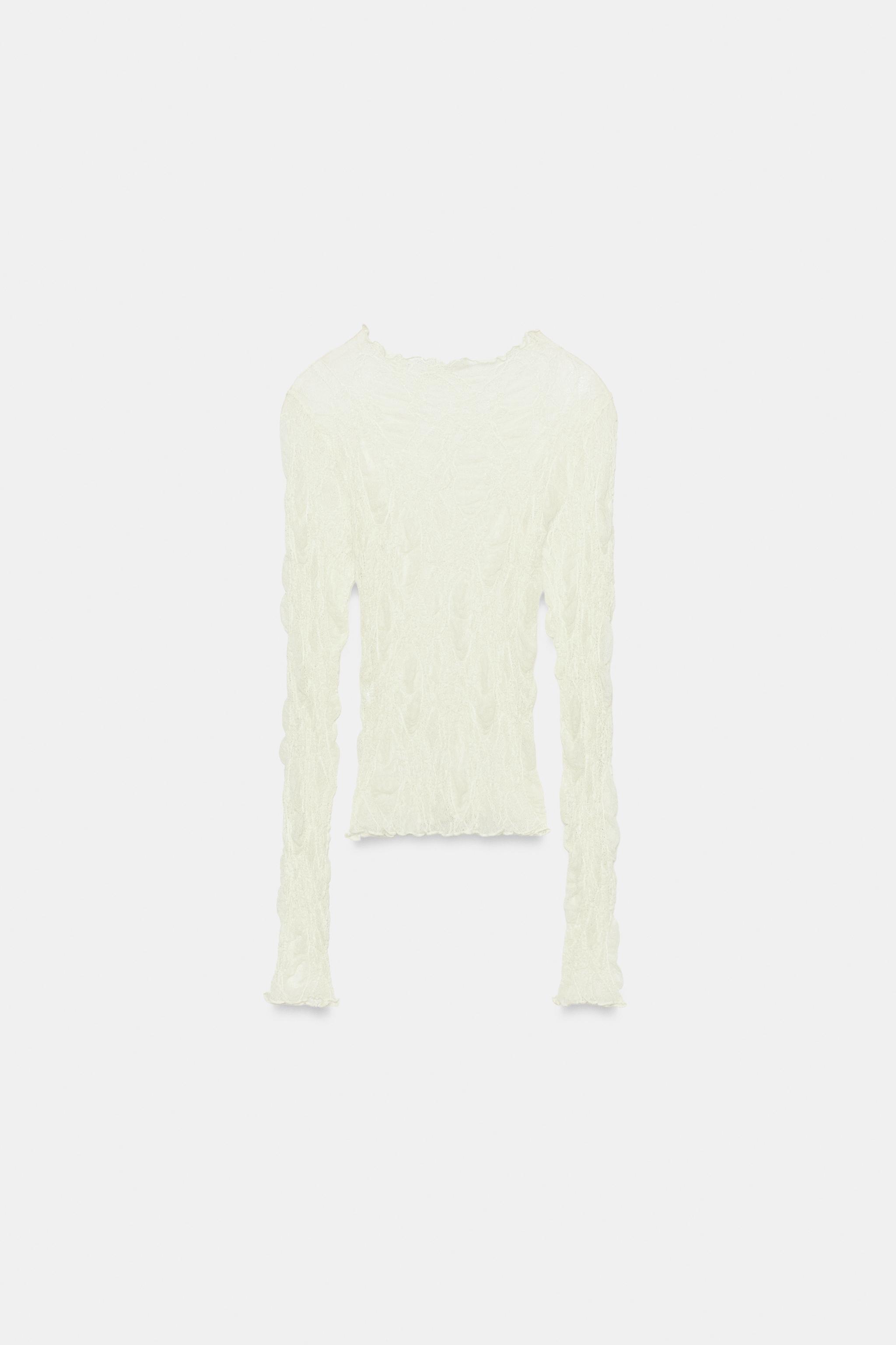 LACE TOP - Oyster-white | ZARA South Africa