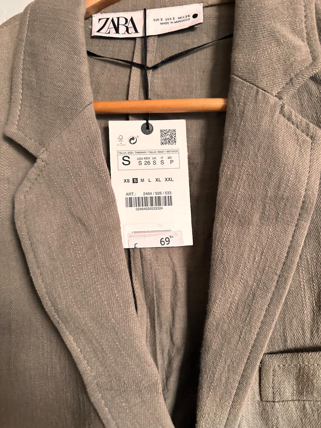 STRAIGHT LINEN-BLEND BLAZER - Image 4