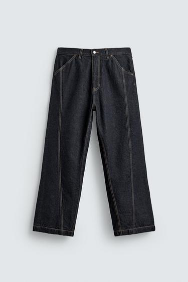 JEAN BAGGY COUPE COUTURE TORSADÉE - Bleu de Zara - Image 6