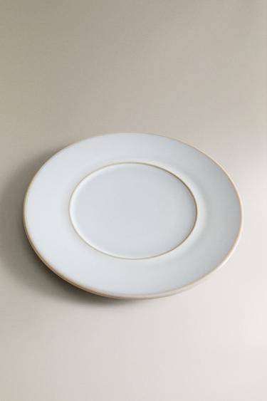 ASSIETTE À DESSERT FILET ECRU - Blanc de Zara - Image 1