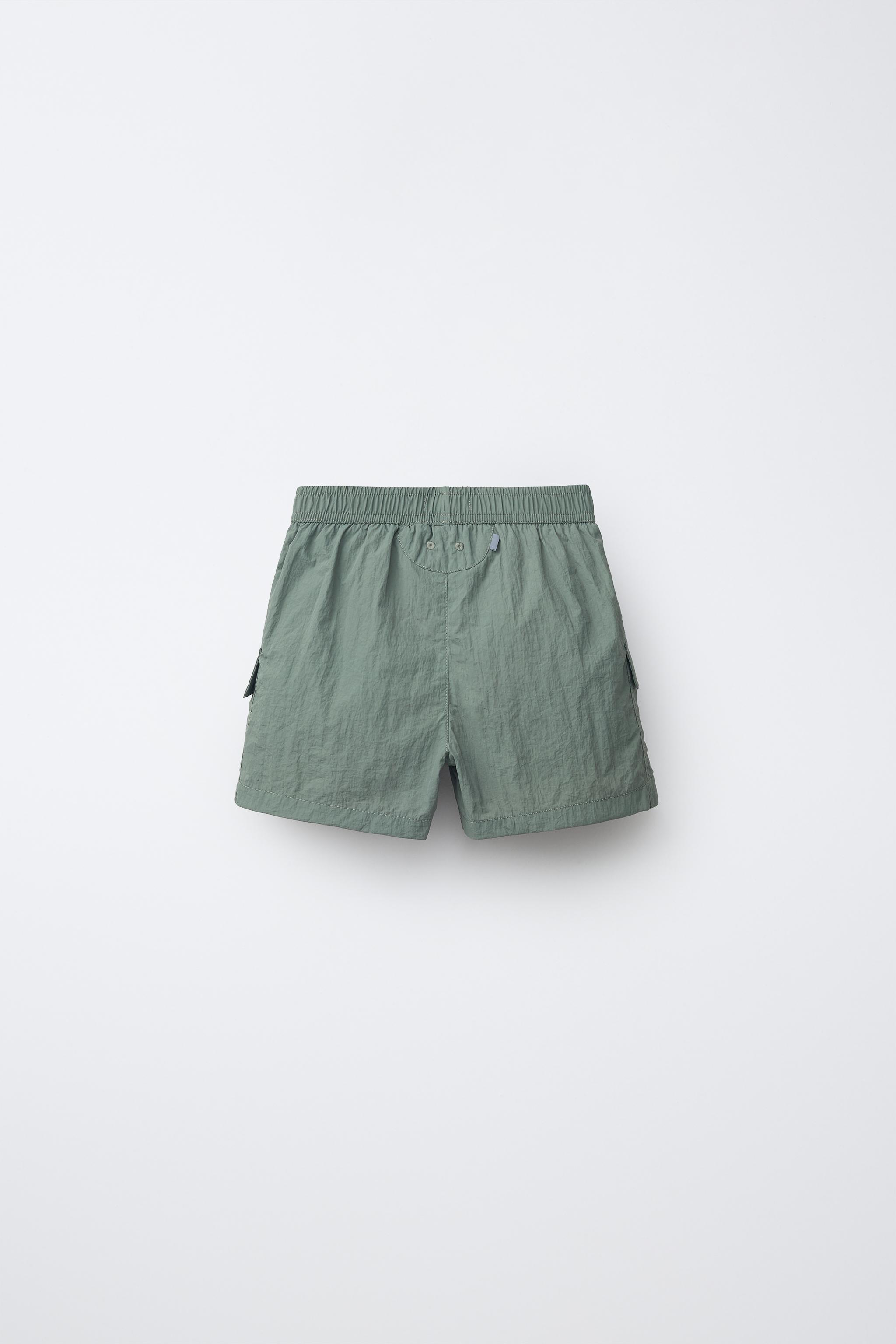 6-14 YEARS/ CARGO SWIM SHORTS — Khaki