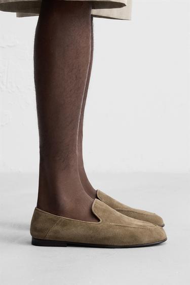 MOCASSINS EN CUIR - Beige de Zara - Image 1
