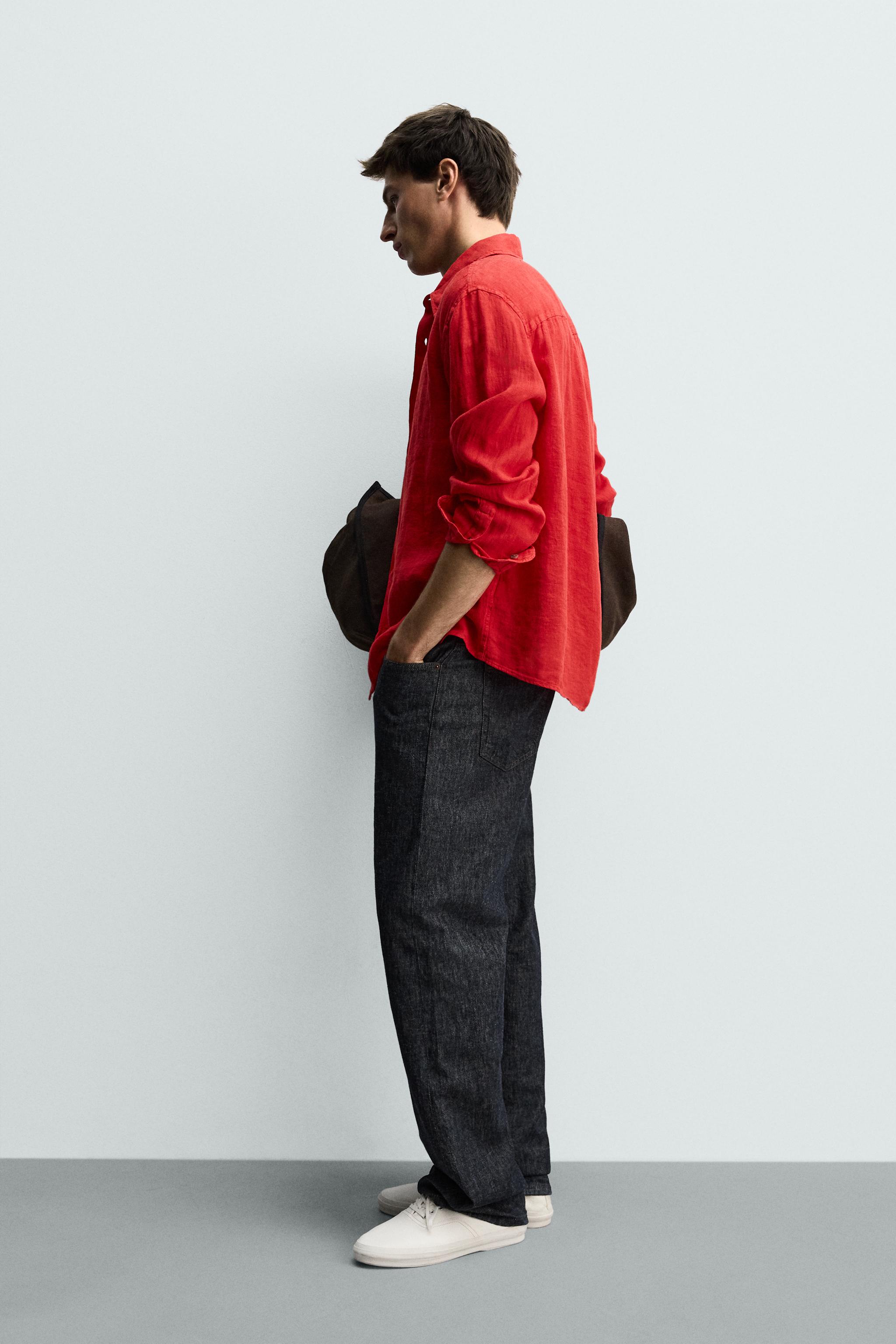 100% LINEN REGULAR FIT SHIRT
