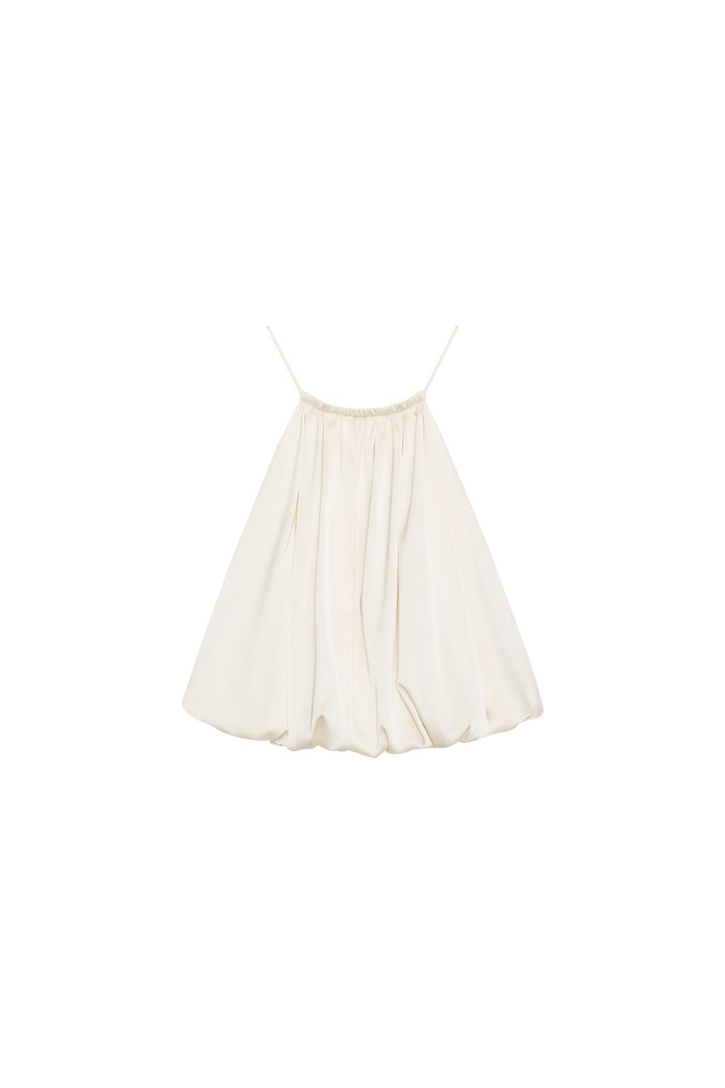 SATIN BALLOON HALTER CROP TOP - image 3