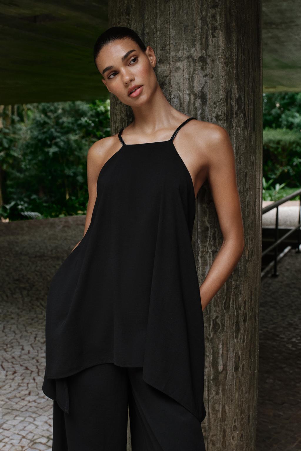 DOUBLE LAYER BRAIDED STRAP JUMPSUIT