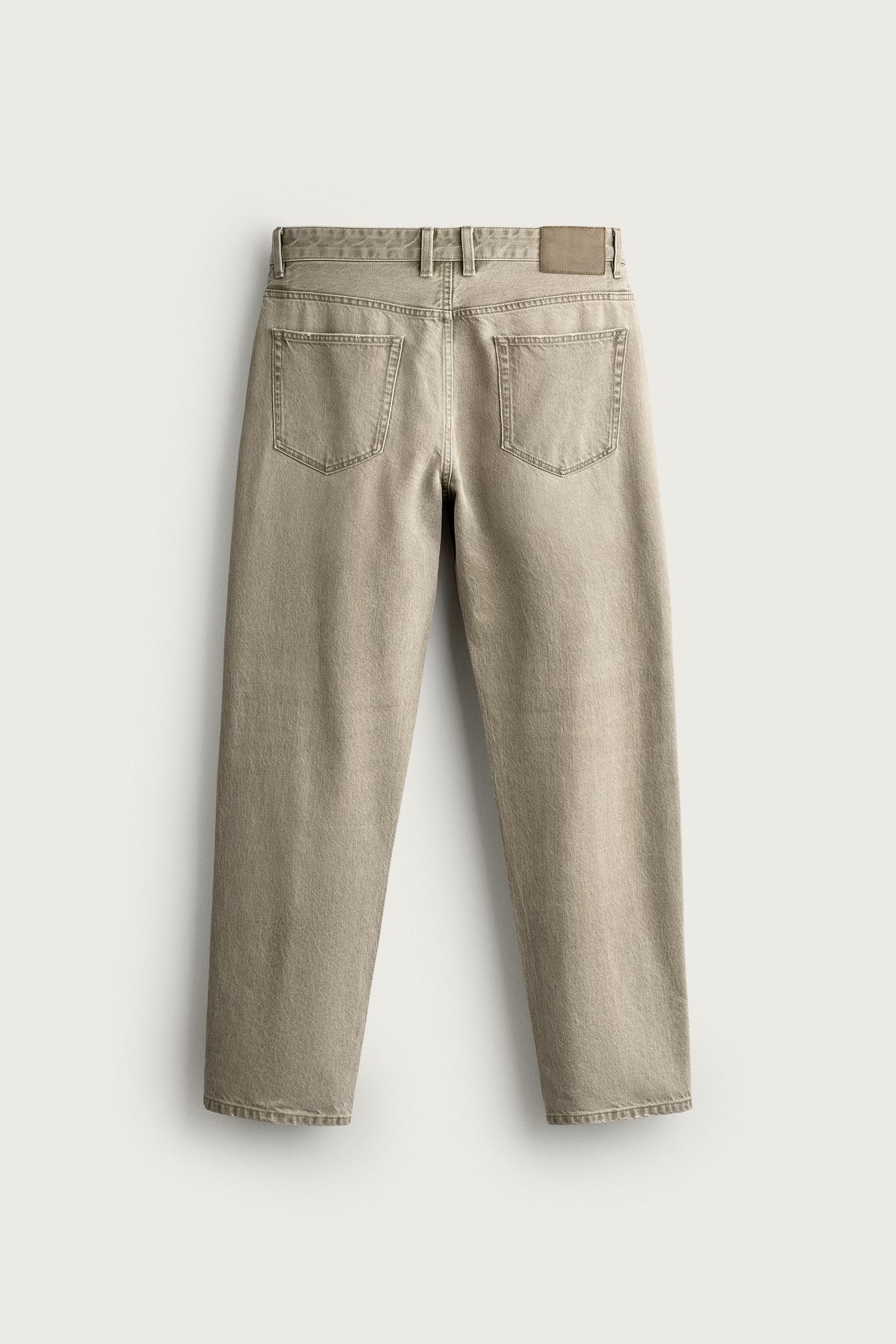 Мужские джинсы Zara Straight Ankle Fit, цвет: Земляной — фото 8