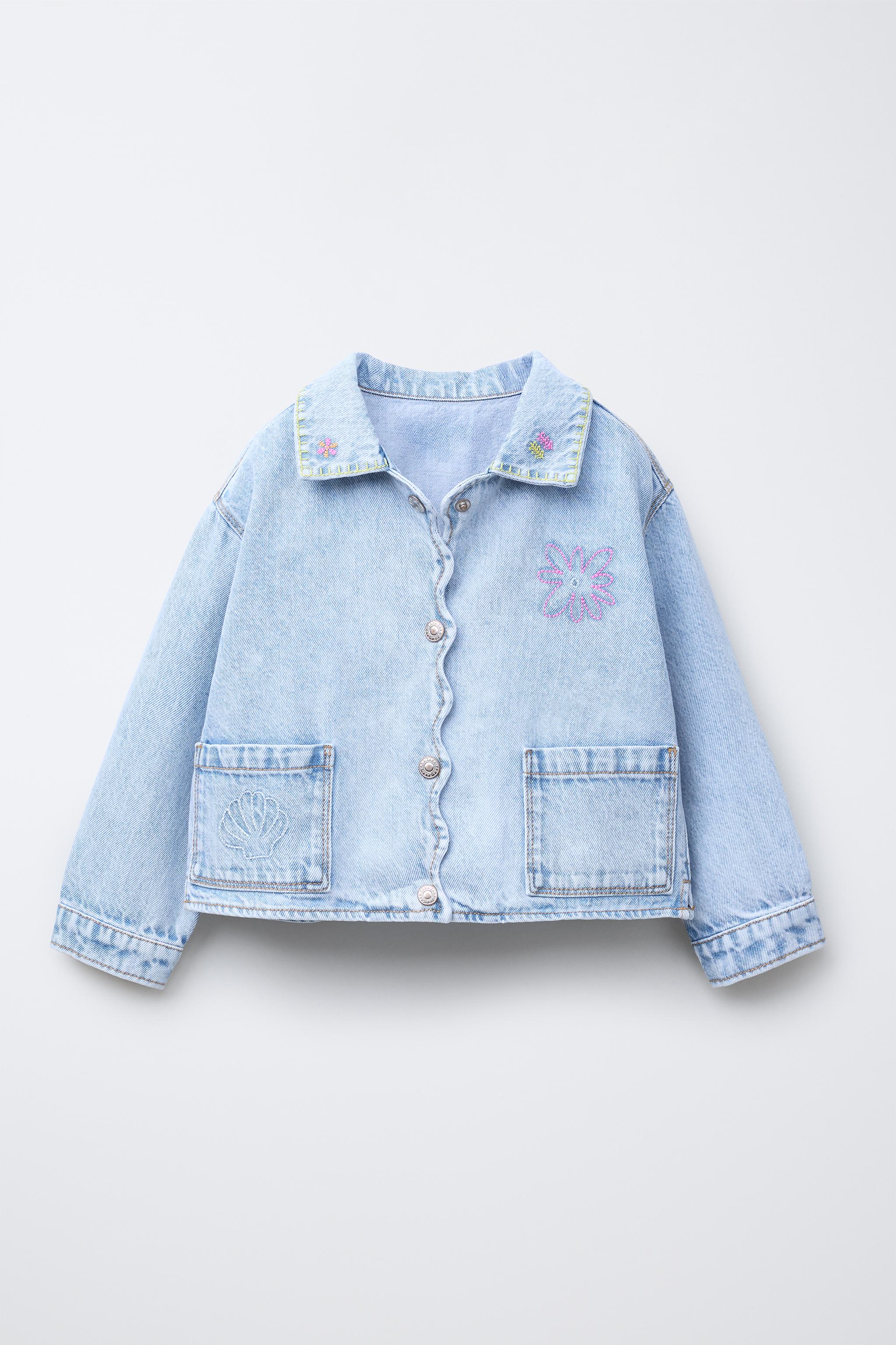EMBROIDERED DENIM JACKET - Light blue | ZARA United States