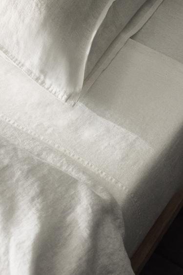 LINEN FLAT SHEET (235 GXM²) - White by Zara - Image 4