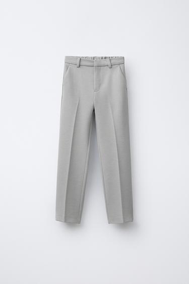 Zara COMFORT SUIT PANTS - Bluish - Image 0
