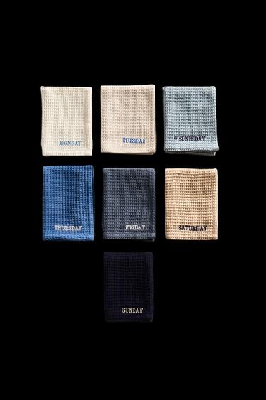 WÖCHENTLICHES GESCHIRRTUCH (7ER-PACK) - Blau von Zara - Bild 0