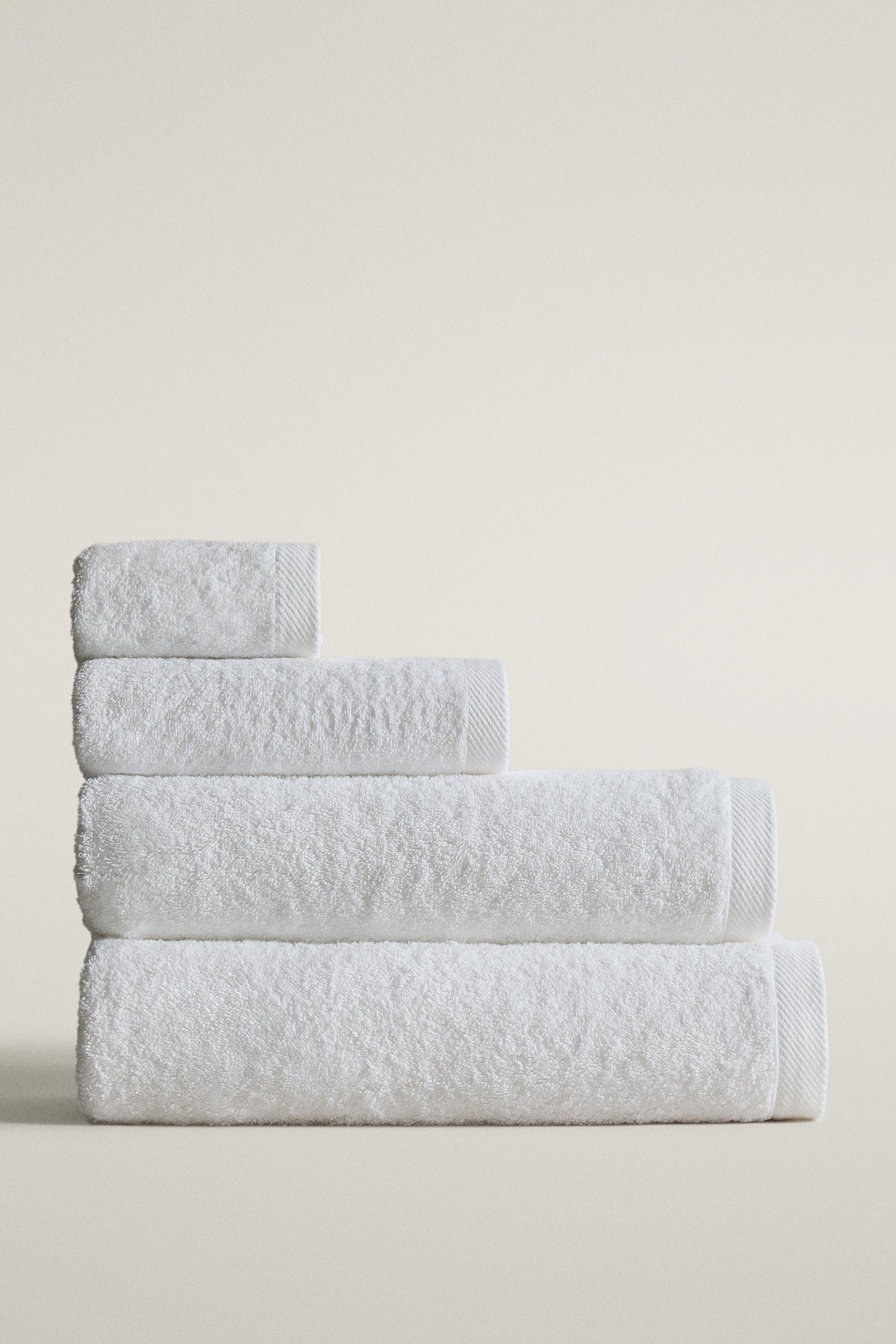 SERVIETTE DE BAIN COTON ÉPONGE UNIE (500 G/M²)