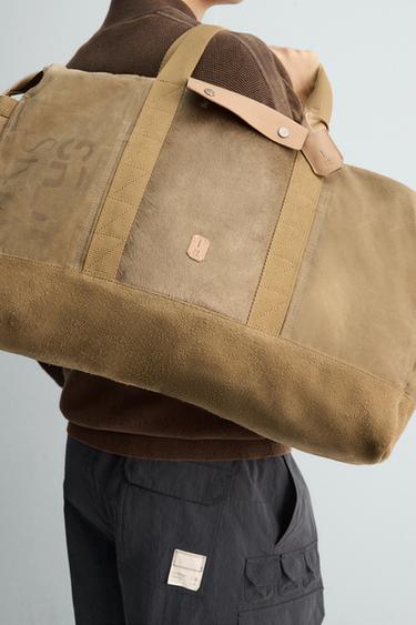 FABRIC TOTE BAG X SR_A - Sand Brown by Zara - Image 1