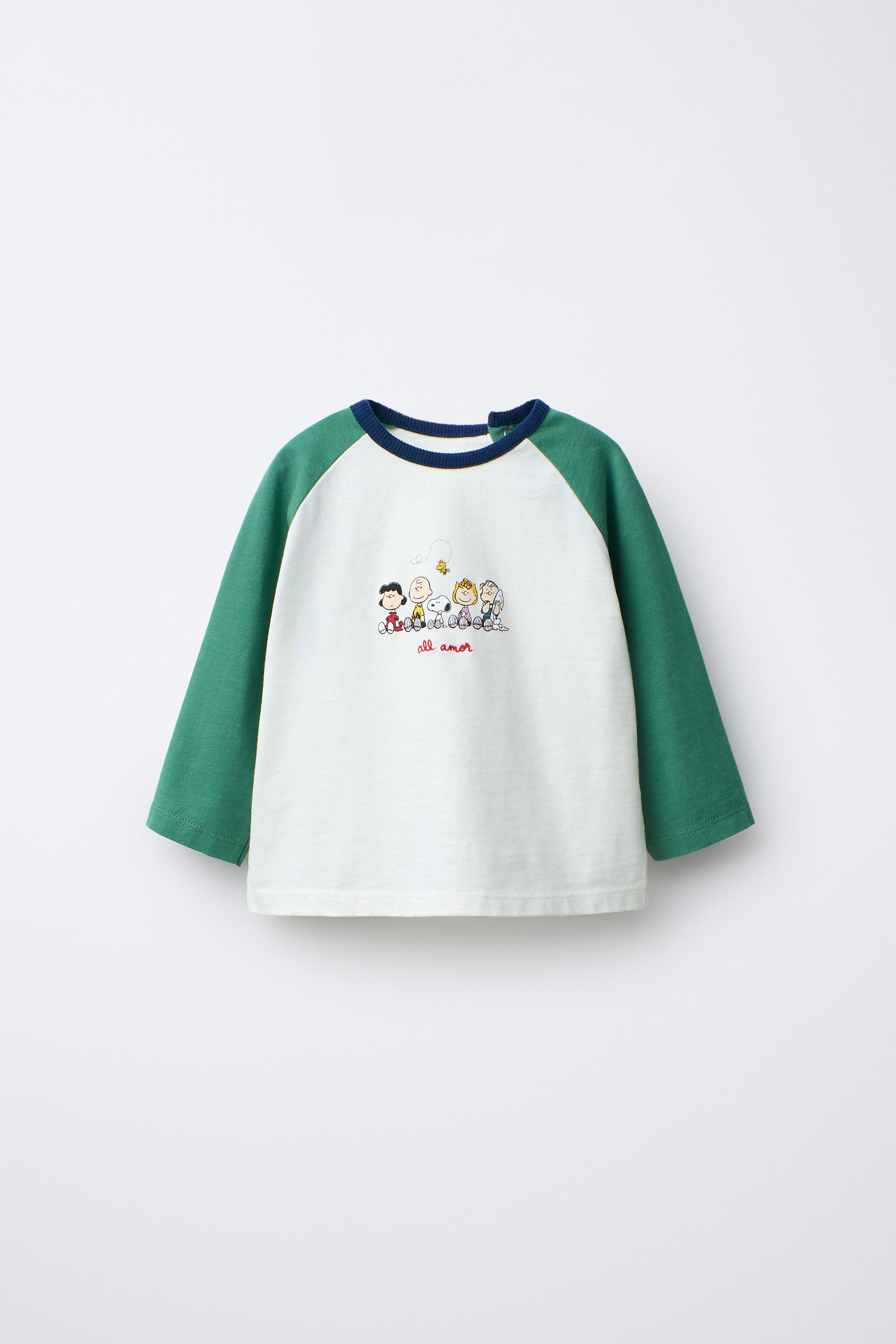 スヌーピーPEANUTS™ ラグランロングスリーブTシャツ - エクリュ