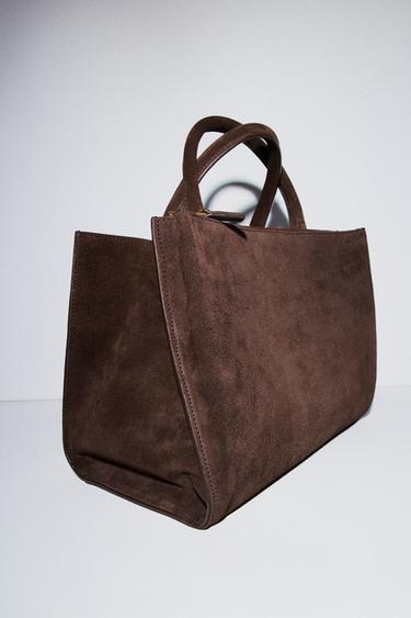 CITYTASCHE AUS LEDER - Rot von Zara