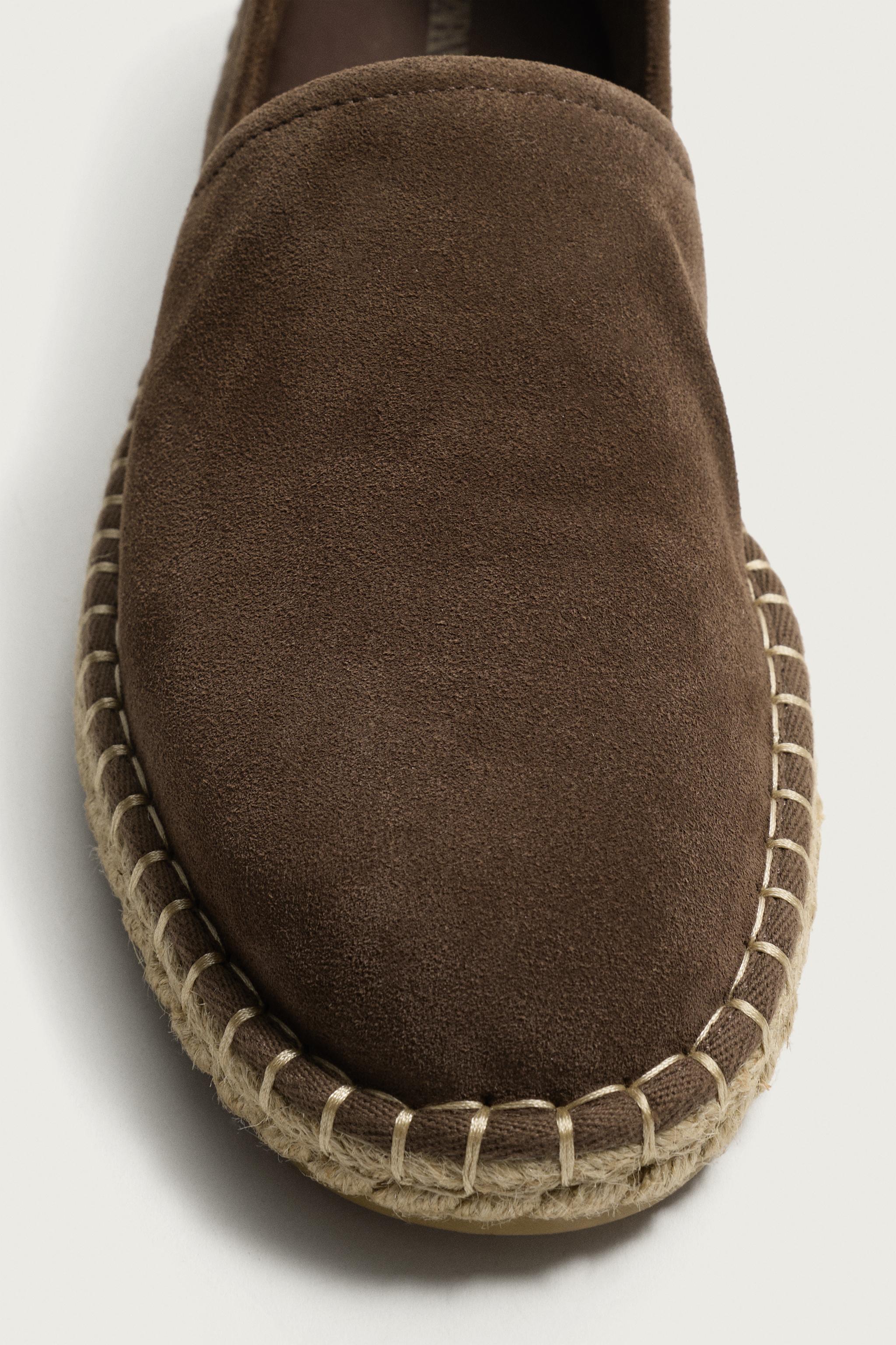 Обувь Zara COMBINATION LEATHER ESPADRILLES — фото 6
