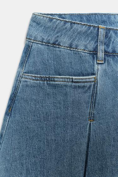 JUPE COURTE EN JEAN ZW COLLECTION - Bleu de Zara - Image 7