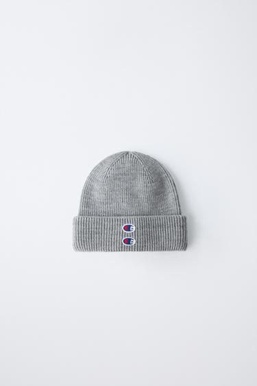 Zara CHAMPION ® X ZARA KNIT HAT - Gray marl - Image 0