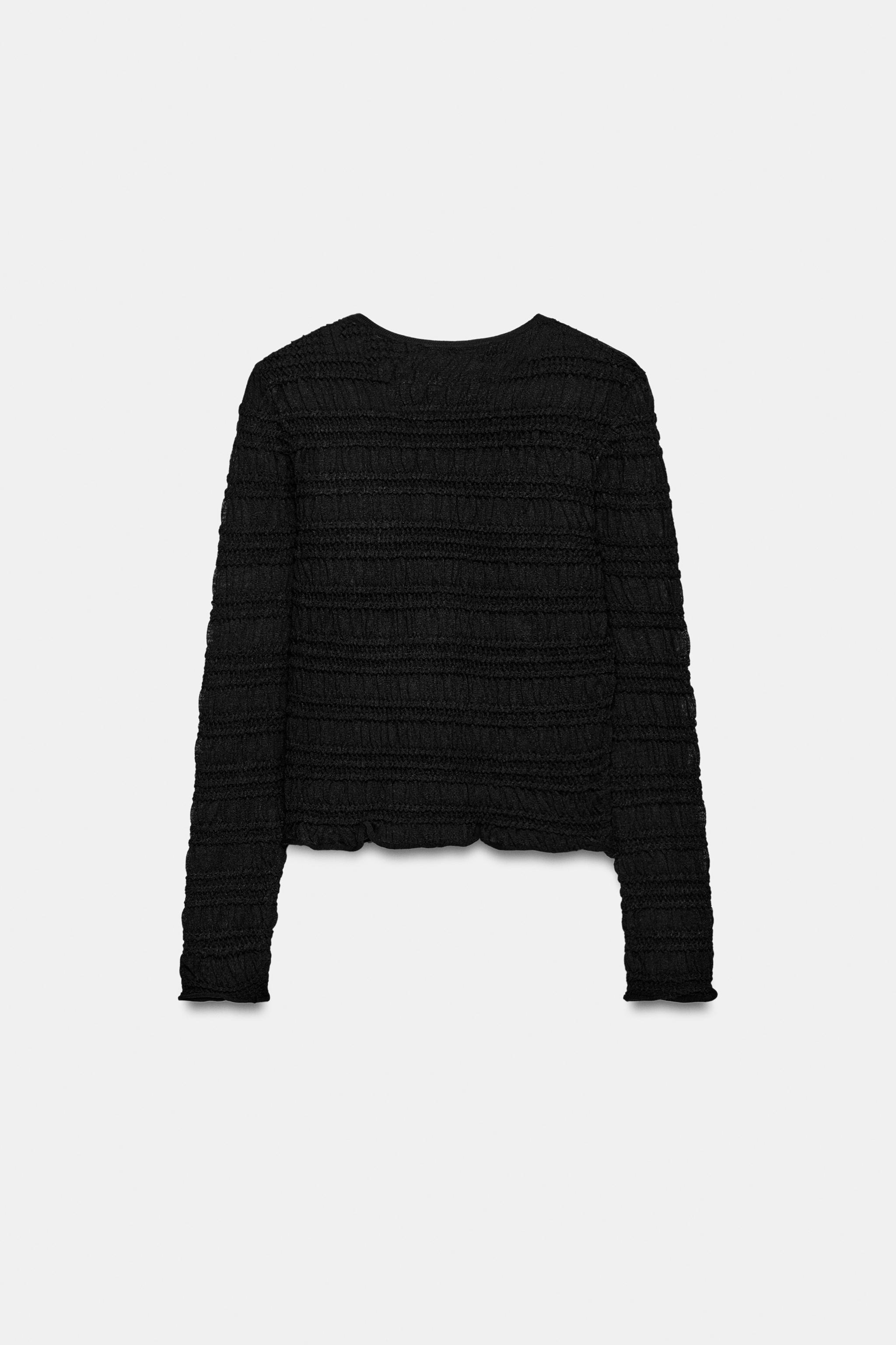 Женские кардиганы Zara HONEYCOMB KNIT CARDIGAN — фото 2