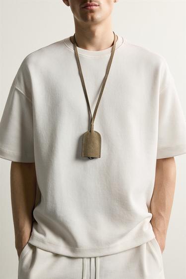 Zara INTERLOCK RELAXED FIT SWEATSHIRT - Oyster-white