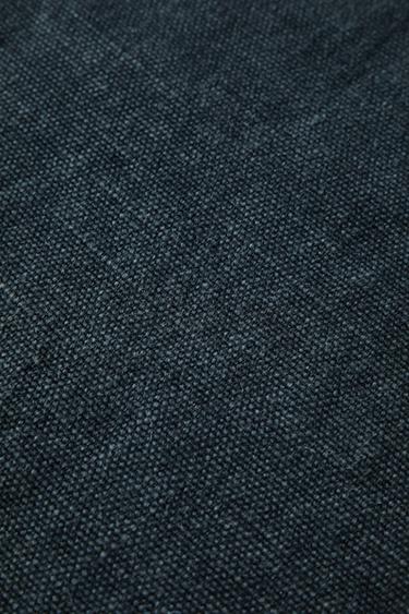 POUFFE WITH REMOVABLE WASHED LINEN COVER - Blue by Zara - Image 3