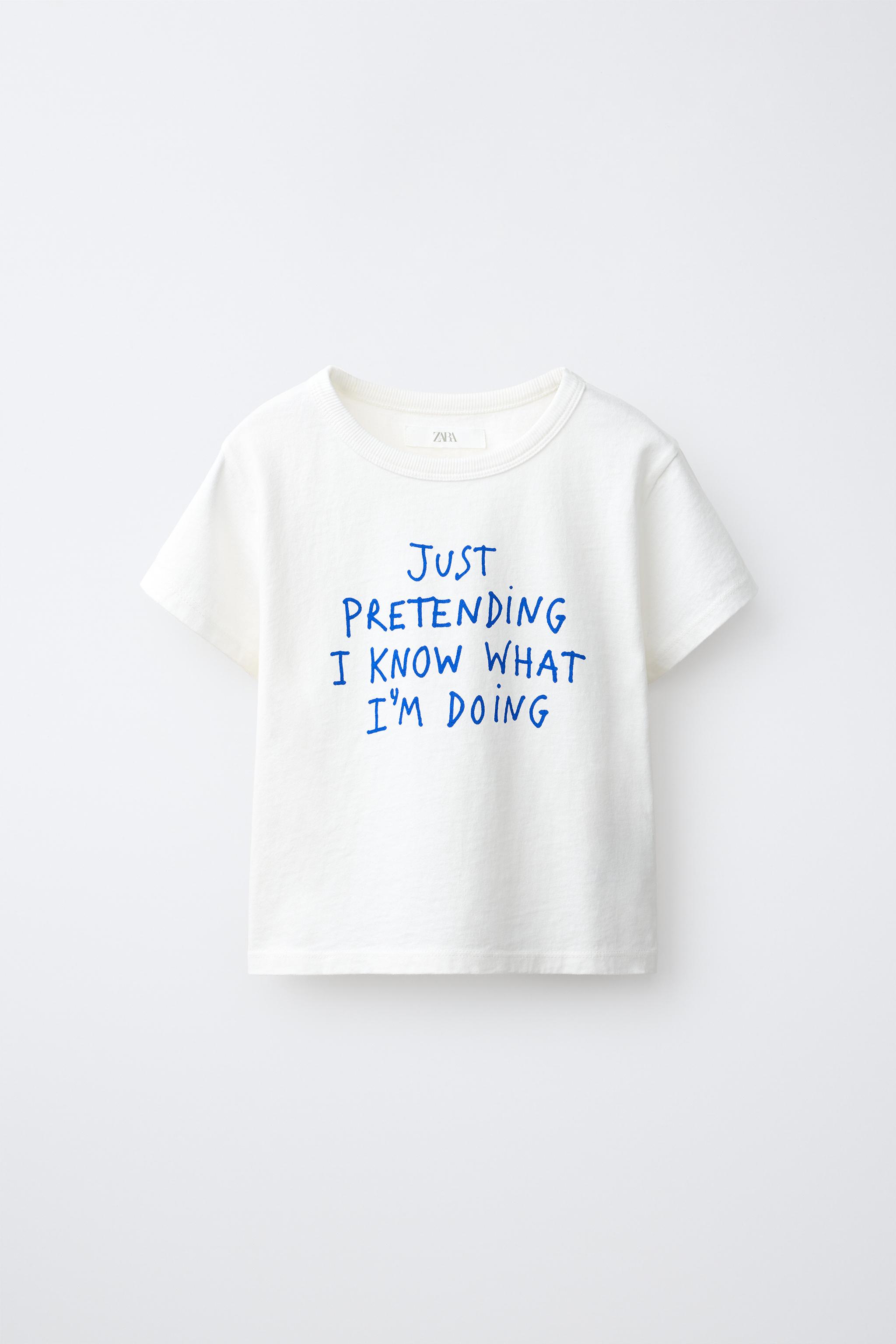 Детские футболки Zara TEXT GRAPHIC T-SHIRT