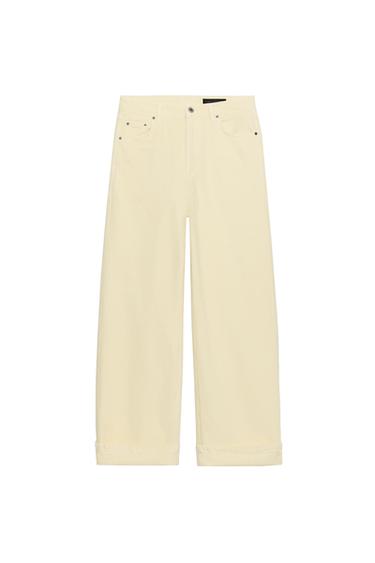 ZW COLLECTION MID-WAIST BAGGY JEANS - Yellow by Zara