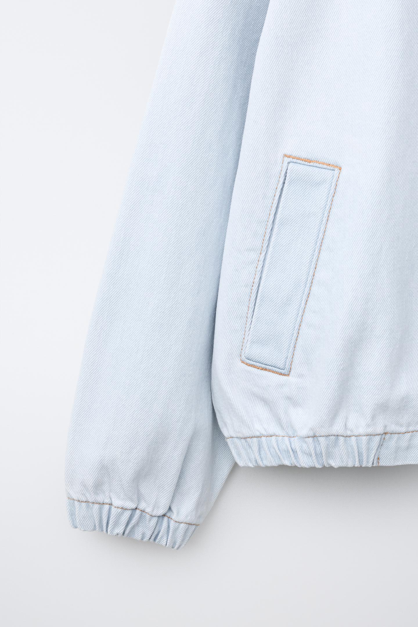 Детская куртка Zara Denim Jacket, цвет: Светлый синий — фото 5