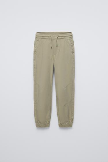 JOGGER TROUSERS - Light khaki by Zara