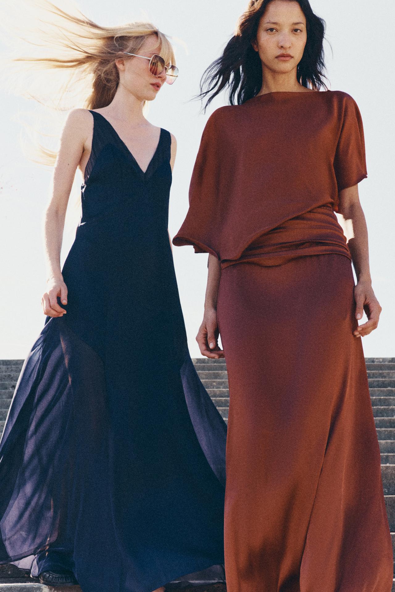 Длинное платье из сатина ZW COLLECTION