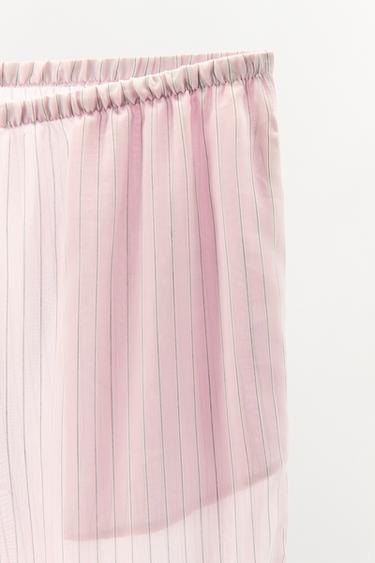 STRIPED PYJAMA TROUSERS - Pink by Zara - Image 7