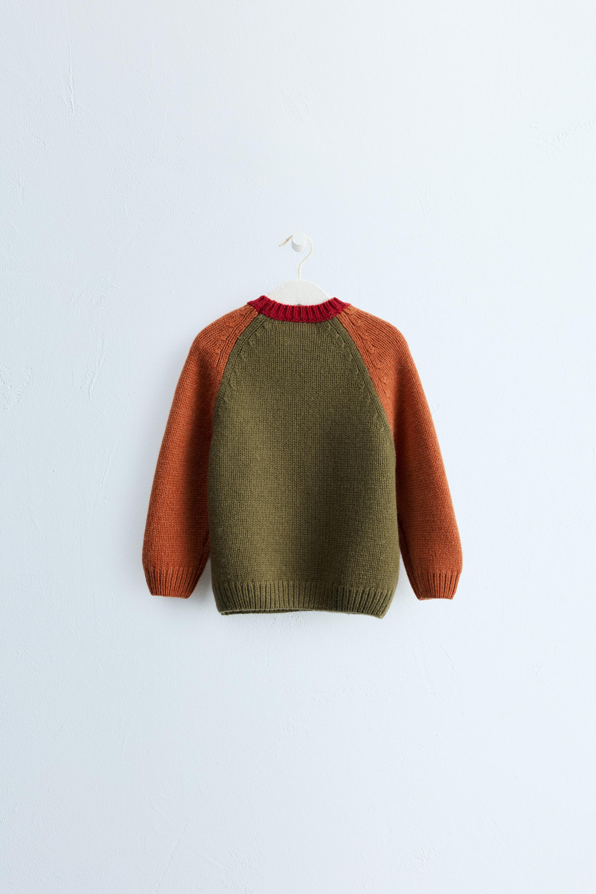 ZARA TIMELESS - PULL EN MAILLE COLORBLOCK AVEC LAINE ET CACHEMIRE
