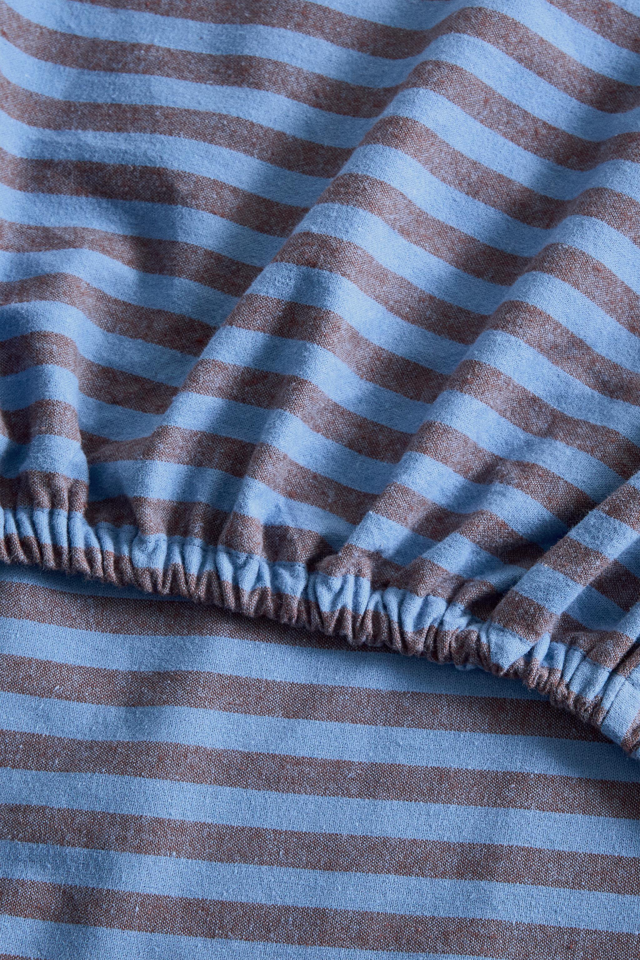 Zara KIDS' STRIPED FLANNEL COTTON FITTED SHEET — фото 4