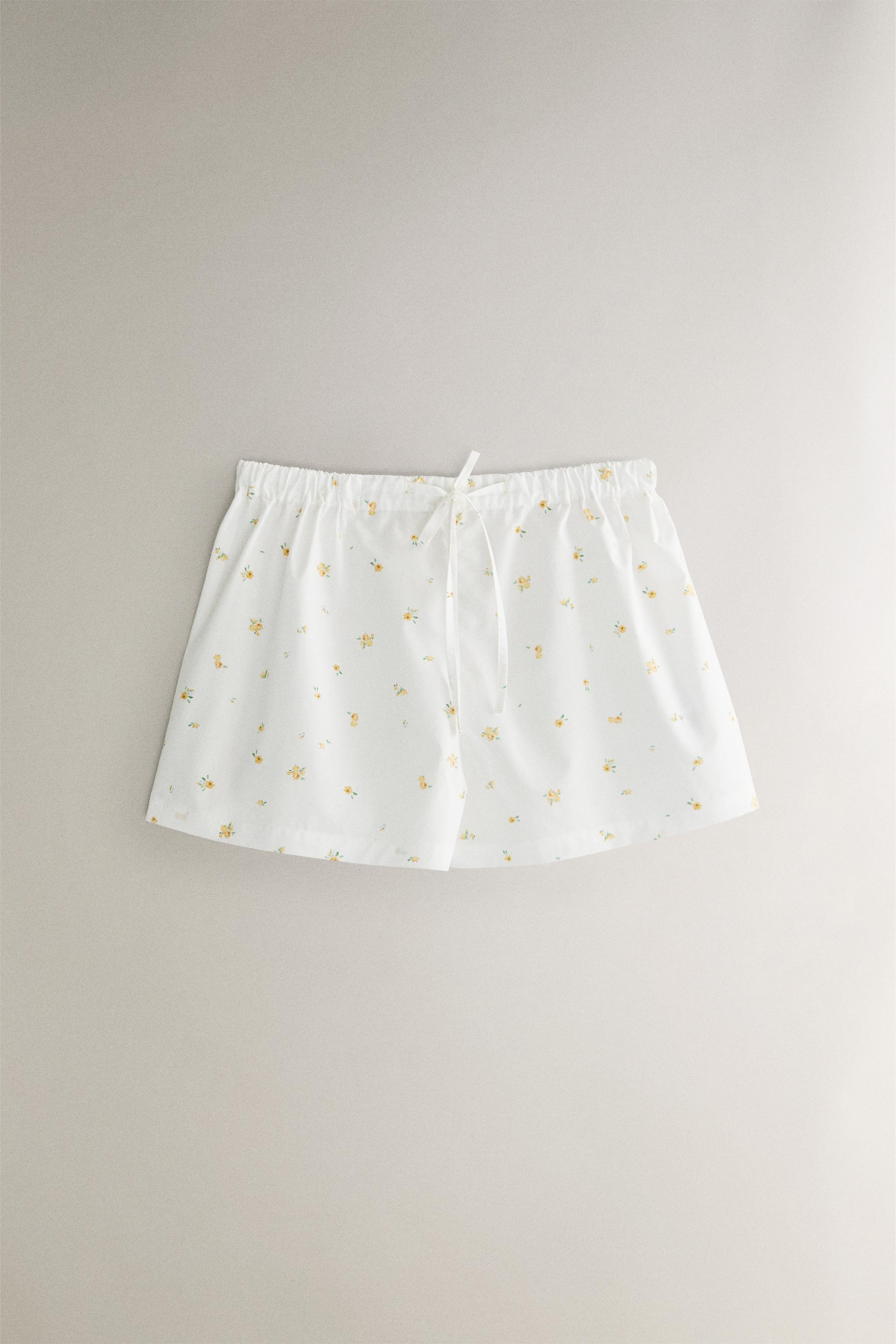 SHORT COTON FLEURS