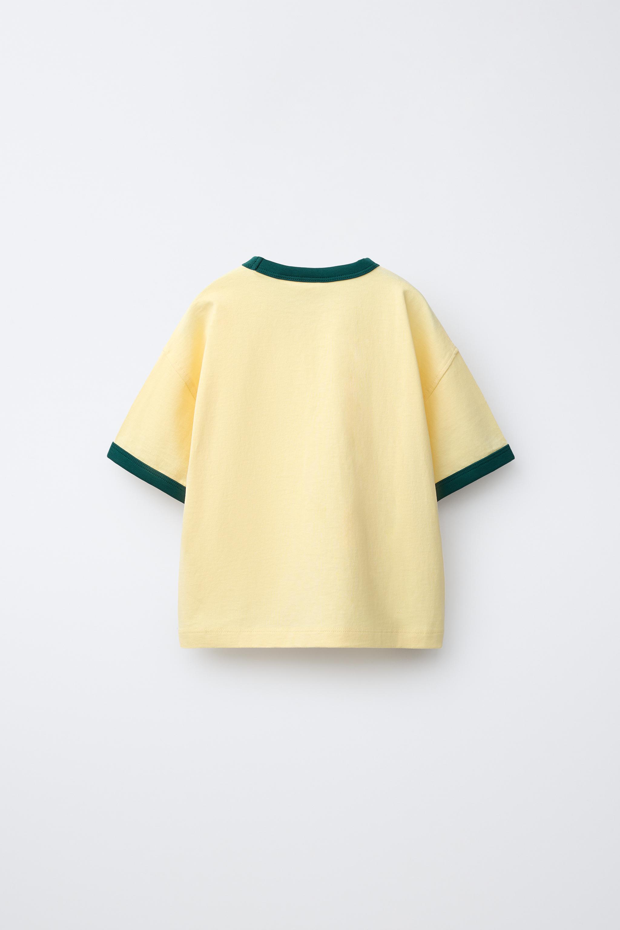 T-SHIRT À LISERÉS EN CONTRASTE