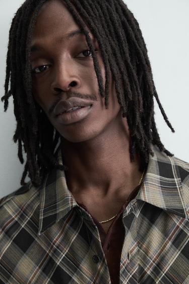 CHEMISE À CARREAUX - Grisâtre de Zara - Image 4