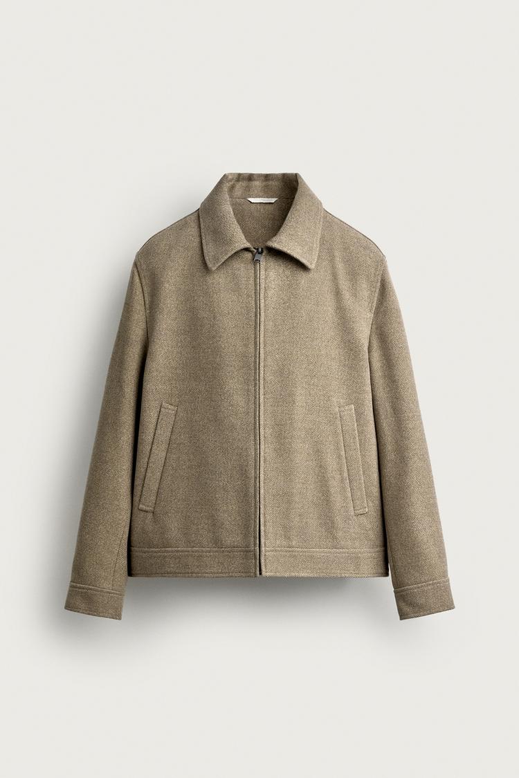 Chaqueta de corte regular texturizada 7