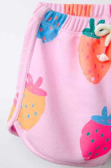 ENSEMBLE JOGGING T-SHIRT ET BERMUDA IMPRIMÉ POIDS MOYEN - Rose de Zara - Image 4