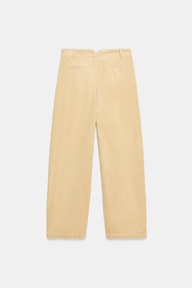 CORDUROY PANTS ZW COLLECTION — Ecru 2