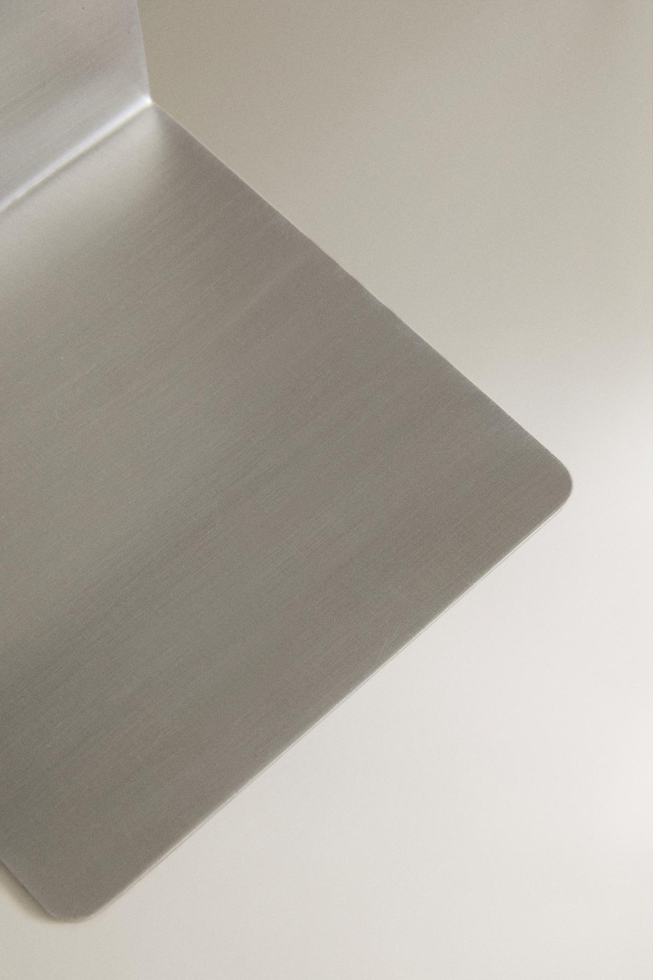 METAL BOOKEND — Silver