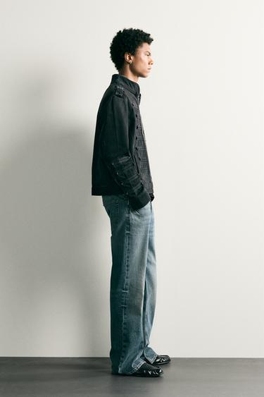 VESTE COURTE À PATTES D'ÉPAULE - Charbon de Zara - Image 3