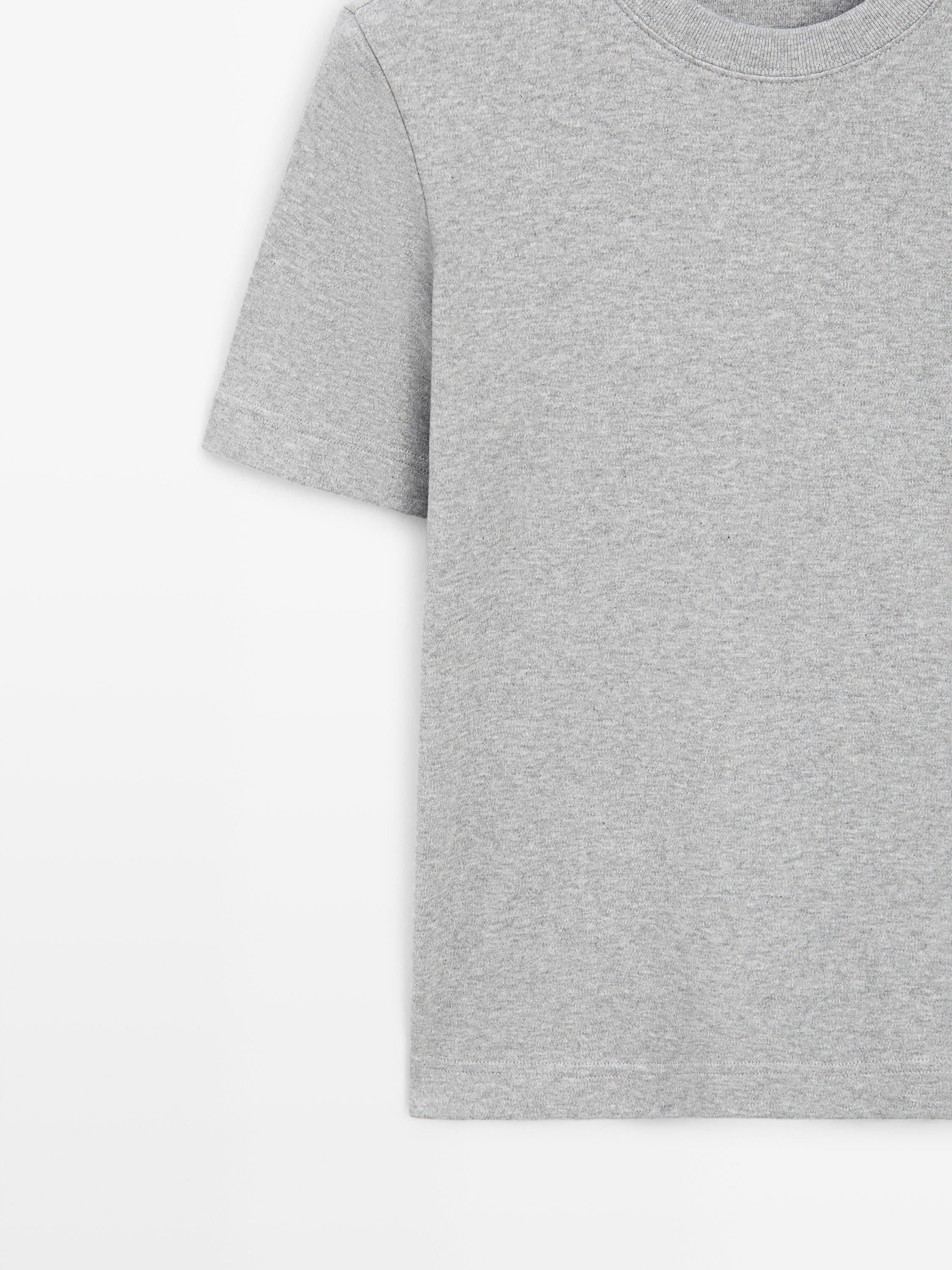 T-shirt à col rond 100 % coton interlock