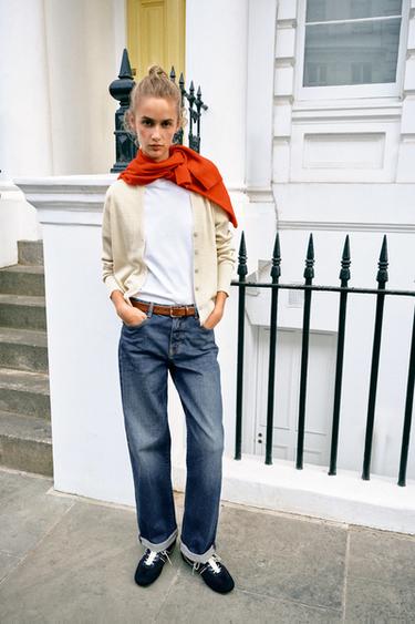 V-NECK KNIT CARDIGAN - Ecru by Zara - Image 0