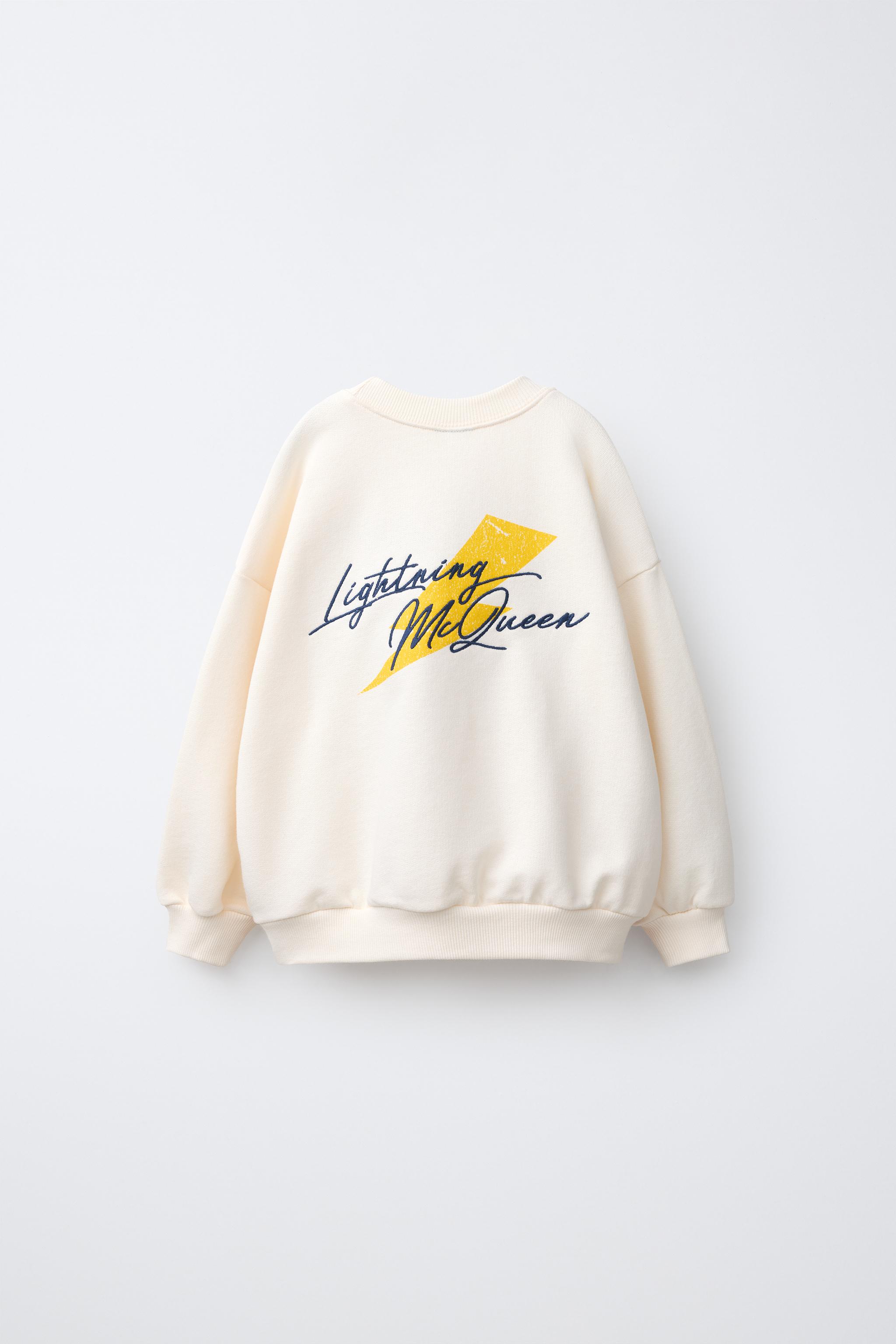 CARS LIGHTNING MCQUEEN © DISNEY/PIXAR PRINT SWEATSHIRT — Ecru